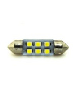 Автомобільна лампа підсвітки салону, номера 24V AC (C5W) 6SMD 3528 36мм 40Lm БІЛИЙ