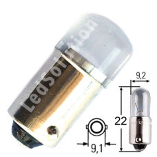 Автомобільна лампа підсвітки габаритів 12V T4W (BA9s) 2smd 2835 Philips матова ЖОВТИЙ