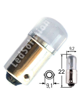 Автомобільна лампа підсвітки габаритів 12V T4W (BA9s) 2smd 2835 Philips матова ЖОВТИЙ