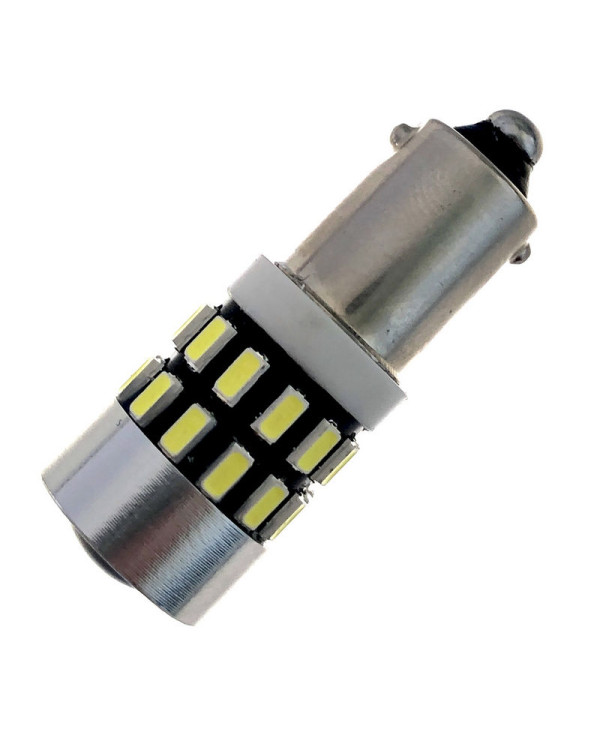 Автомобільна світлодіодна лампа T4W BA9s 12V 30 SMD 3014 з лінзою, 350 Лм, біле світло Автомобільна світлодіодна лампа T4W BA9s 12V 30 SMD 3014 з лінзою, 350 Лм, біле світло