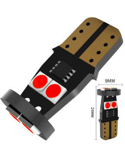 Автолампа LED T10 W5W 6SMD 3030 12V червона (габарит/номер/салон) Автолампа LED T10 W5W 6SMD 3030 12V червона (габарит/номер/салон)