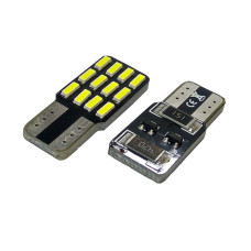 Автолампа LED T10 W5W 12SMD 12V біла (габарит/номер/салон)