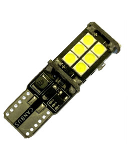 Автолампа LED T10 W5W 15SMD 3030 12V біла (габарит/номер/салон)
