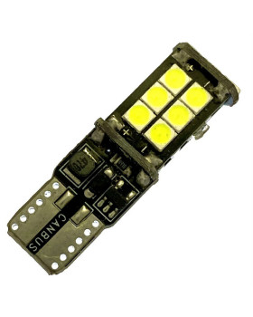 Автолампа LED T10 W5W 15SMD 3030 12V біла (габарит/номер/салон) Автолампа LED T10 W5W 15SMD 3030 12V біла (габарит/номер/салон)