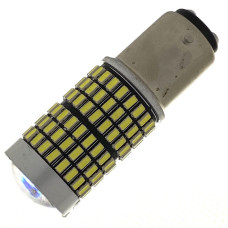 Світлодіодна автолампа P21/5W BAY15d 12V 1157 144SMD 3014 обманка лінза БІЛИЙ Світлодіодна автолампа P21/5W BAY15d 12V 1157 144SMD 3014 обманка лінза БІЛИЙ
