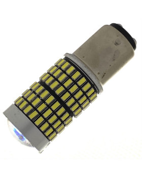 Світлодіодна автолампа P21/5W BAY15d 12V 1157 144SMD 3014 обманка лінза БІЛИЙ Світлодіодна автолампа P21/5W BAY15d 12V 1157 144SMD 3014 обманка лінза БІЛИЙ