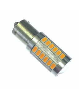 Світлодіодна автолампа PY21W BAU15s 24V 1156 33SMD 5630 (зі зміщенням) ЖОВТИЙ Світлодіодна автолампа PY21W BAU15s 24V 1156 33SMD 5630 (зі зміщенням) ЖОВТИЙ