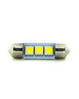 Автомобільна лампа підсвітки салону, номерного знака 12V AC (C5W) 3SMD 5050 39мм 60Lm БІЛИЙ