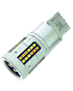 Світлодіодна автолампа W21/5W W3x16q 12V 7443 36SMD 2016 (БІЛИЙ)+36SMD 2016 (ЖОВТИЙ) ДВОКОЛЬОРНА Світлодіодна автолампа W21/5W W3x16q 12V 7443 36SMD 2016 (БІЛИЙ)+36SMD 2016 (ЖОВТИЙ) ДВОКОЛЬОРНА