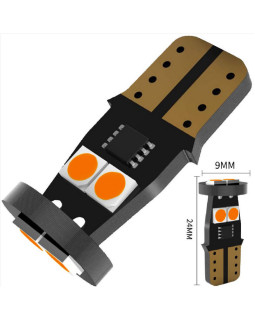 Автолампа LED T10 W5W 6SMD 3030 12V жовта (габарит/номер/салон) Автолампа LED T10 W5W 6SMD 3030 12V жовта (габарит/номер/салон)