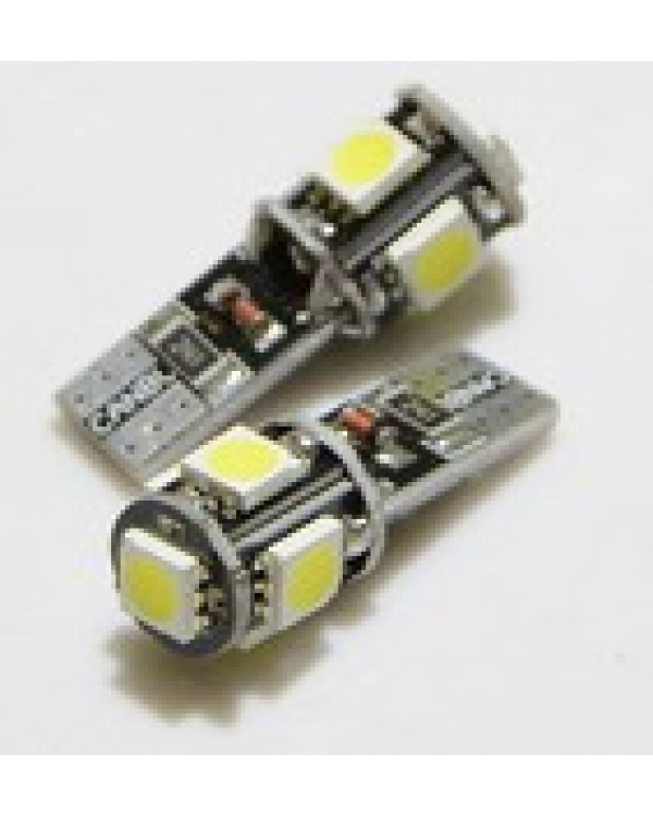 Автолампа LED T10 W5W 5SMD 5050 12V біла (габарит/номер/салон)