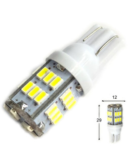 Автолампа LED T10 W5W 30SMD 3014 12V біла (габарит/номер/салон)