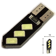 Світлодіодна автолампа LED T10 W5W 6SMD 5630 12V (габарит/номер/салон)