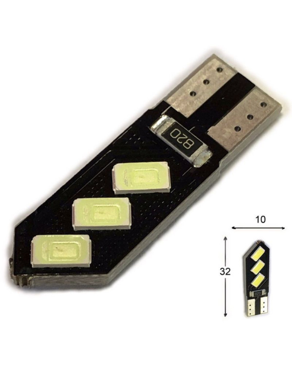Світлодіодна автолампа LED T10 W5W 6SMD 5630 12V (габарит/номер/салон) Світлодіодна автолампа LED T10 W5W 6SMD 5630 12V (габарит/номер/салон)