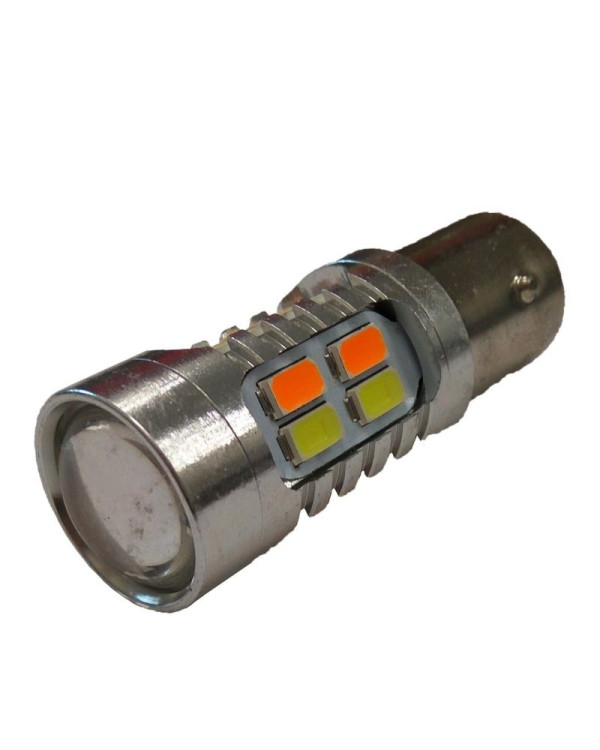 Світлодіодна автолампа 12V 1157 10SMD 5730 (БІЛИЙ)+10SMD 5730 (ЖОВТИЙ) 450Lm ДВОХКОЛЬОРОВА Світлодіодна автолампа 12V 1157 10SMD 5730 (БІЛИЙ)+10SMD 5730 (ЖОВТИЙ) 450Lm ДВОХКОЛЬОРОВА