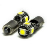 Автомобільна лампа підсвітки габаритів 12V T4W (BA9s) 5SMD 5050 обманка 60lm БІЛИЙ