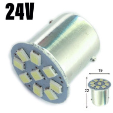 Світлодіодна автолампа 24V 1156 9SMD 2835 50Lm БІЛИЙ Світлодіодна автолампа 24V 1156 9SMD 2835 50Lm БІЛИЙ
