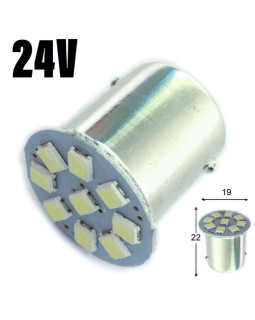 Світлодіодна автолампа 24V 1156 9SMD 2835 50Lm БІЛИЙ Світлодіодна автолампа 24V 1156 9SMD 2835 50Lm БІЛИЙ