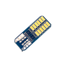 Автолампа LED T10 W5W 24SMD 3014 12V біла (габарит/номер/салон)