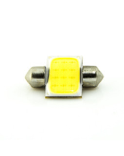 Автомобільна лампа підсвітки салону, номера 12V АС (C5W) 12LED COB 31mm 160Lm БІЛИЙ