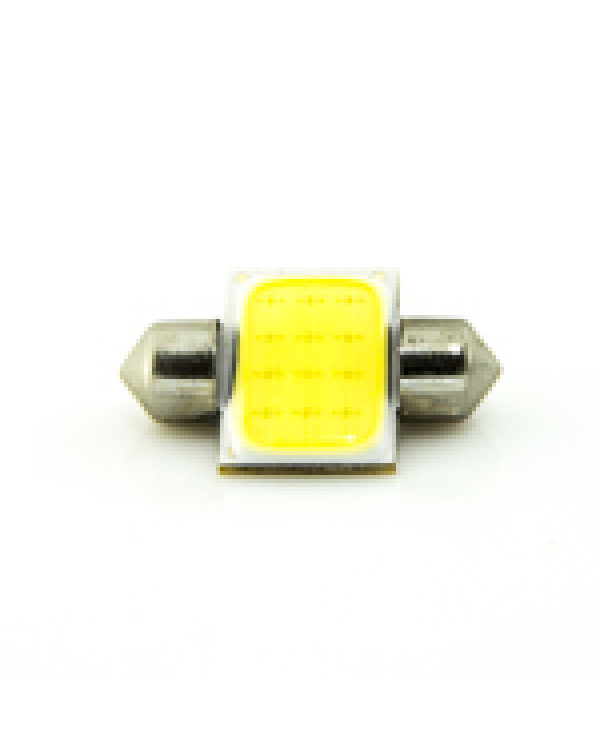 Автомобільна лампа підсвітки салону, номера 12V АС (C5W) 12LED COB 31mm 160Lm БІЛИЙ Автомобільна лампа підсвітки салону, номера 12V АС (C5W) 12LED COB 31mm 160Lm БІЛИЙ