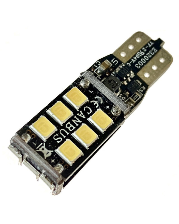 Автолампа LED T10 W5W 15SMD 2835 12V біла (габарит/номер/салон) Автолампа LED T10 W5W 15SMD 2835 12V біла (габарит/номер/салон)