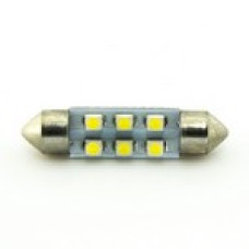 Автомобільна лампа підсвітки салону, номера 12V AC (C5W) 6SMD 3528 41мм 40Lm БІЛИЙ Автомобільна лампа підсвітки салону, номера 12V AC (C5W) 6SMD 3528 41мм 40Lm БІЛИЙ