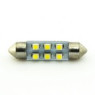 Автомобільна лампа підсвітки салону, номера 12V AC (C5W) 6SMD 3528 41мм 40Lm БІЛИЙ