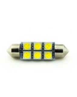 Автомобільна лампа підсвітки салону, номера  24V AC (C5W) 6SMD 5050 39мм 85Lm БІЛИЙ