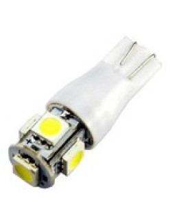12V T10 (W5W) 5SMD 5050 флеш 45Lm БЕЛЫЙ