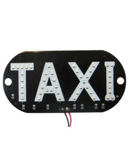 Світлодіодна табличка TAXI з підсвіткою синя, вказівник в авто