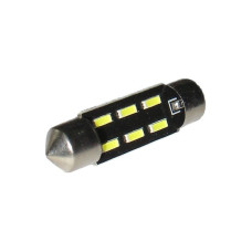 Автомобільна лампа підсвітки салону, номера  12V AC (C5W) 6SMD 4014 36мм 140Lm БІЛИЙ