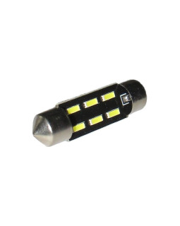 Автомобільна лампа підсвітки салону, номера  12V AC (C5W) 6SMD 4014 36мм 140Lm БІЛИЙ