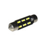 Автомобільна лампа підсвітки салону, номера  12V AC (C5W) 6SMD 4014 36мм 140Lm БІЛИЙ