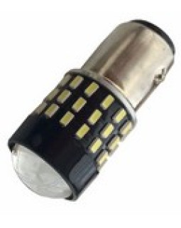 Світлодіодна автолампа P21W BA15s 12V 1156 54SMD 3014 драйвер лінза 460Lm БІЛИЙ Світлодіодна автолампа P21W BA15s 12V 1156 54SMD 3014 драйвер лінза 460Lm БІЛИЙ