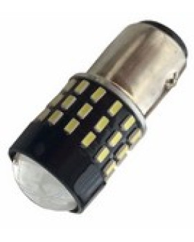 Світлодіодна автолампа P21W BA15s 12V 1156 54SMD 3014 драйвер лінза 460Lm БІЛИЙ Світлодіодна автолампа P21W BA15s 12V 1156 54SMD 3014 драйвер лінза 460Lm БІЛИЙ