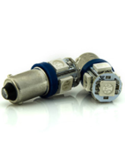 Автомобільна лампа підсвічування габаритів 12V T4W (BA9s) 5SMD 5050 СИНІЙ