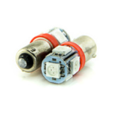 Автомобільна лампа підсвітки габаритів 12V T4W (BA9s) 5SMD 5050 ЧЕРВОНИЙ
