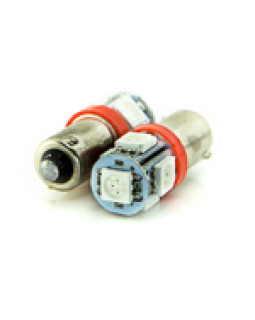 Автомобільна лампа підсвітки габаритів 12V T4W (BA9s) 5SMD 5050 ЧЕРВОНИЙ