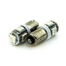 Автомобільна лампа підсвітки габаритів 12V T4W (BA9s) 5SMD 5050 ЗЕЛЕНИЙ