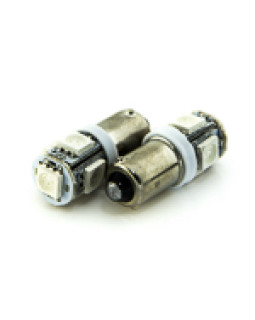 Автомобільна лампа підсвітки габаритів 12V T4W (BA9s) 5SMD 5050 ЗЕЛЕНИЙ