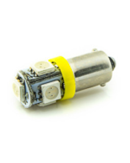 Автомобільна лампа підсвітки габаритів 12V T4W (BA9s) 5SMD 5050 ЖОВТИЙ