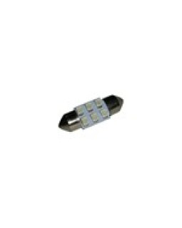 Автомобільна лампа підсвітки салону, номера 12V AC (C5W) 6SMD 3528 31мм червоний