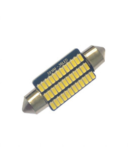 Автомобільна лампа підсвітки салону, номера 12V AC (C5W) 36SMD 3014 39мм драйвер 260Lm БІЛИЙ