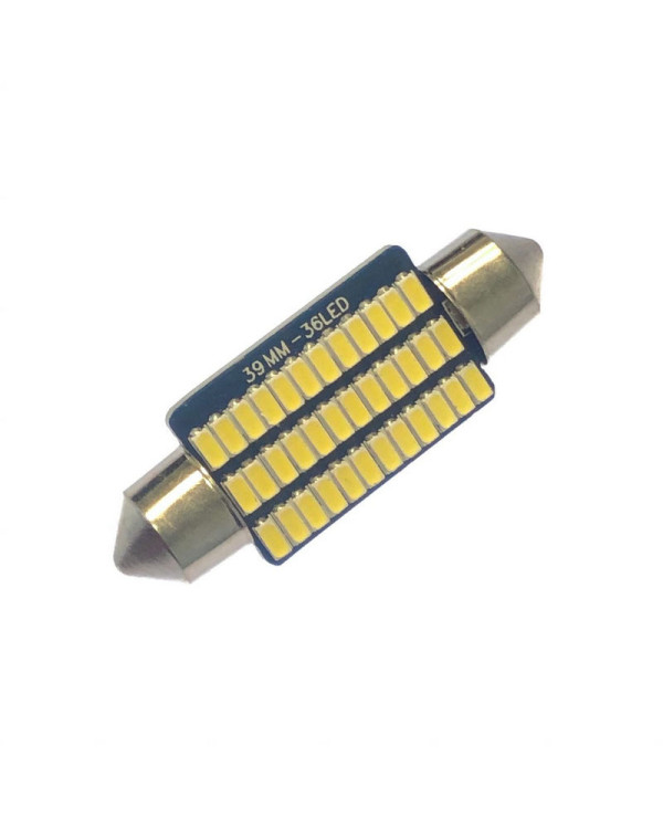 Автомобільна лампа підсвітки салону, номера 12V AC (C5W) 36SMD 3014 39мм драйвер 260Lm БІЛИЙ Автомобільна лампа підсвітки салону, номера 12V AC (C5W) 36SMD 3014 39мм драйвер 260Lm БІЛИЙ