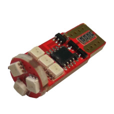 12V T10 (W5W) 9SMD 2835 мультицвет флеш RGB 12V T10 (W5W) 9SMD 2835 мультицвет флеш RGB