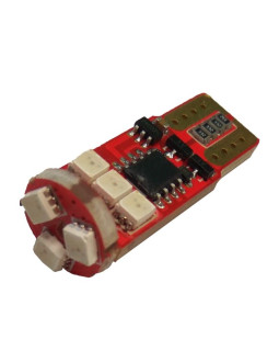 12V T10 (W5W) 9SMD 2835 мультицвет флеш RGB