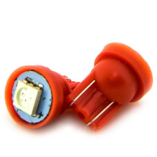 Світлодіодна автолампа T10 W5W 1SMD 5050 12V червона (габарит/номер/салон)