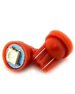 Світлодіодна автолампа T10 W5W 1SMD 5050 12V червона (габарит/номер/салон) Світлодіодна автолампа T10 W5W 1SMD 5050 12V червона (габарит/номер/салон)