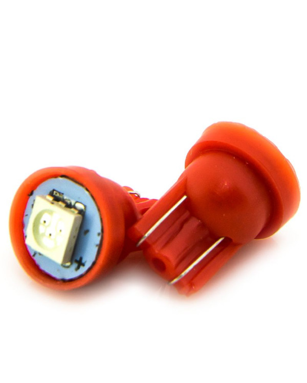 Світлодіодна автолампа T10 W5W 1SMD 5050 12V червона (габарит/номер/салон) Світлодіодна автолампа T10 W5W 1SMD 5050 12V червона (габарит/номер/салон)